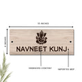 Customized Wooden Engraved House Name Plate - Customized Nameplates for Home Online
