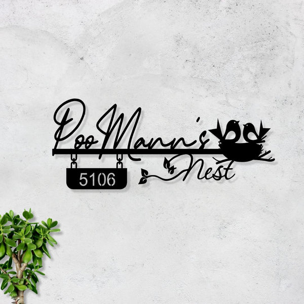 Personalised MS 4mm Nest House Nameplate