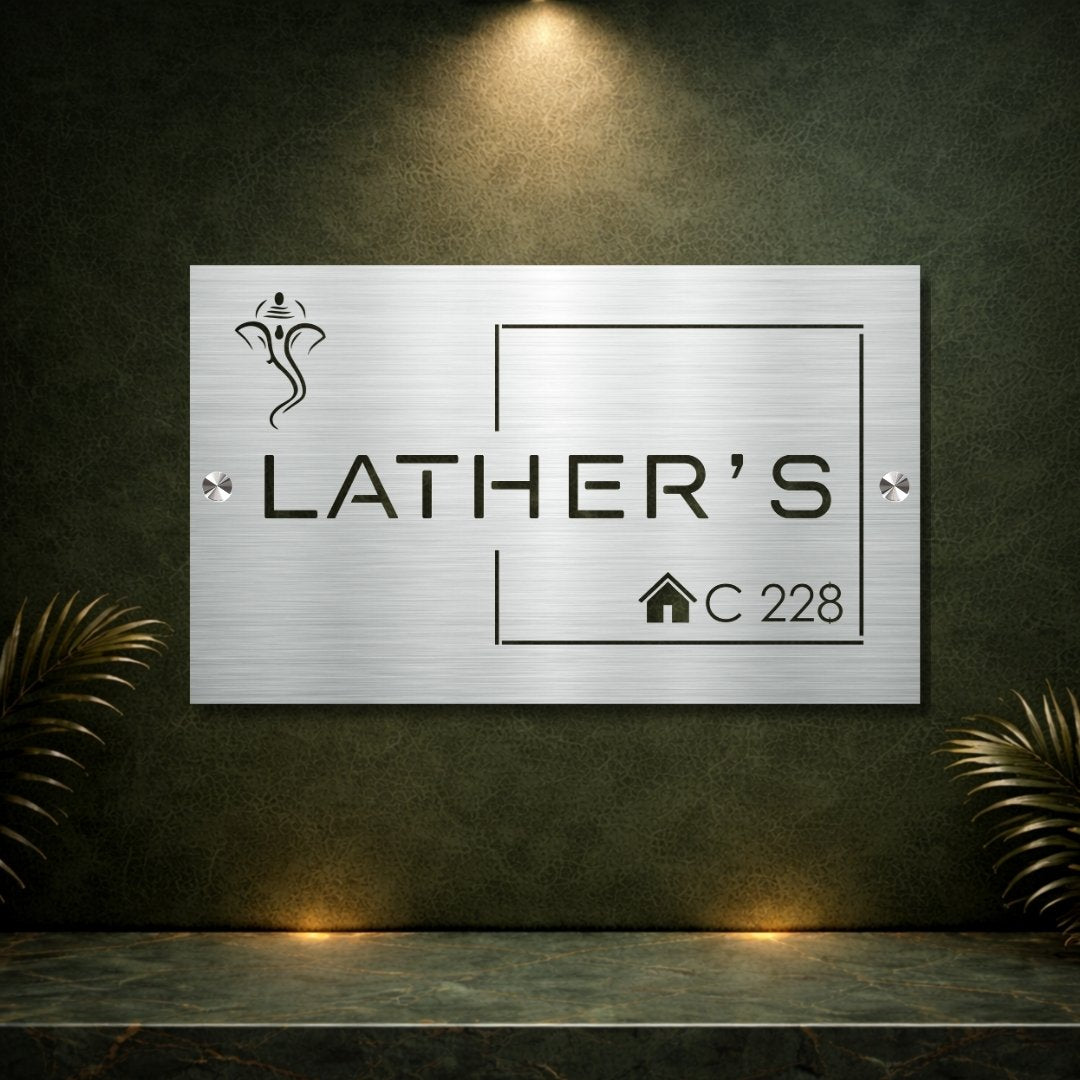 304 Stainless Steel Cutout Name Plate