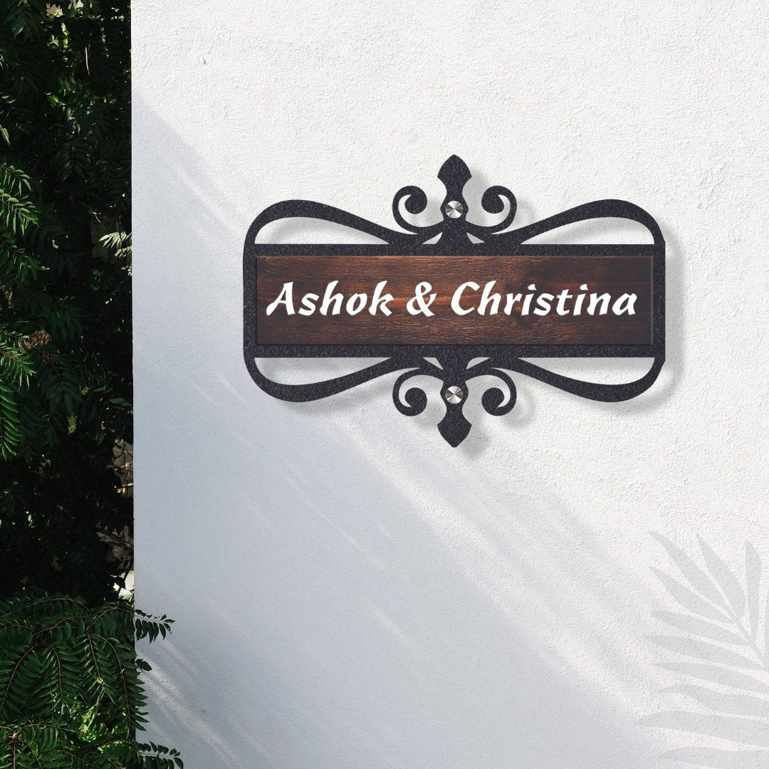 Stylish & Durable Black Textured MS Name Plate