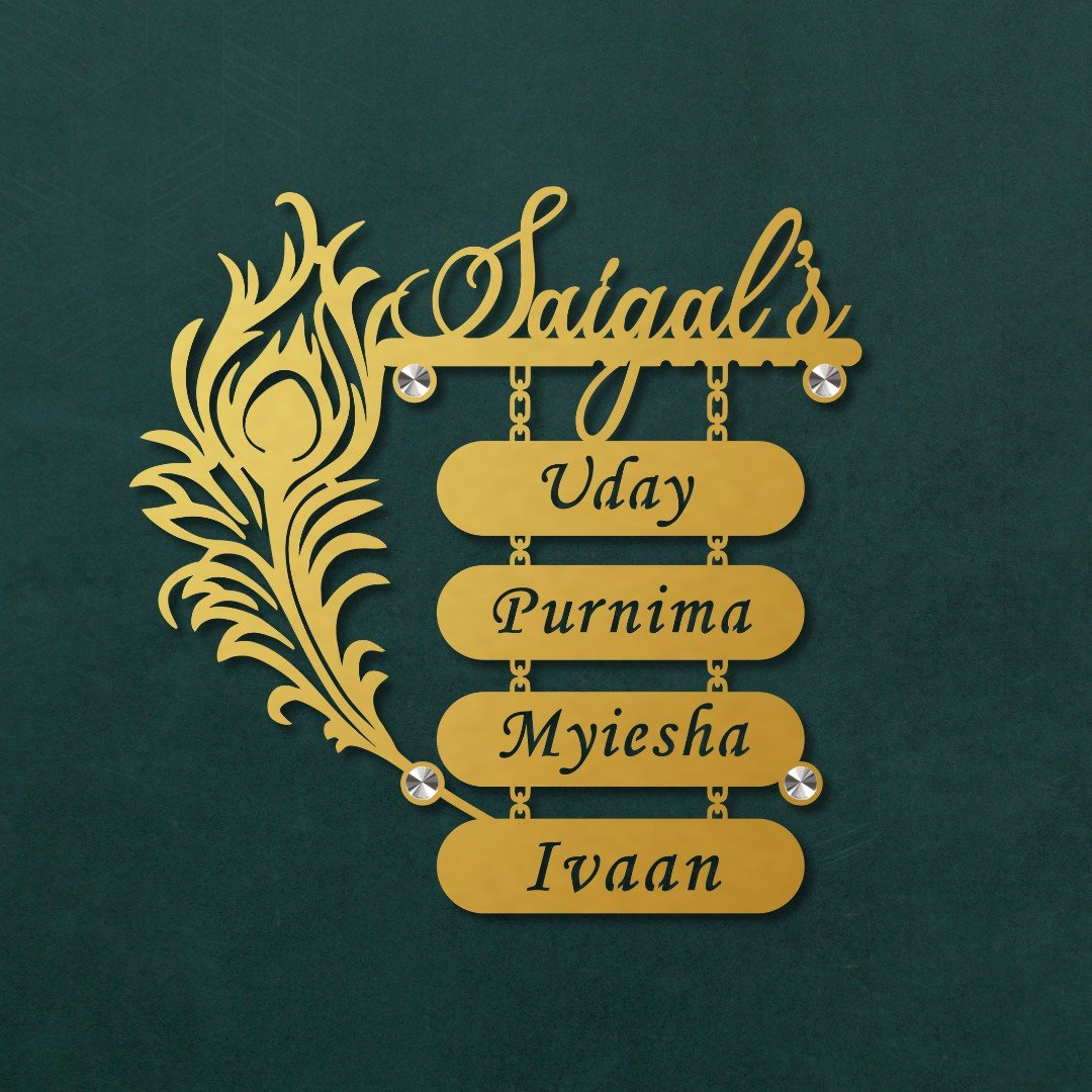 Personalised Morpankh Family MS Name Plate