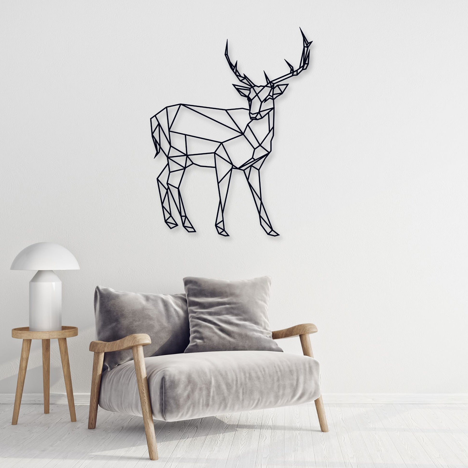 Reindeer Abstract Metal Wall Art