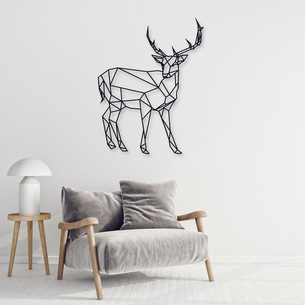 Reindeer Abstract Metal Wall Art
