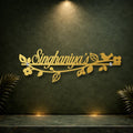 MS Gold Bird Cutout Name Plate - Customized Nameplates for Home Online