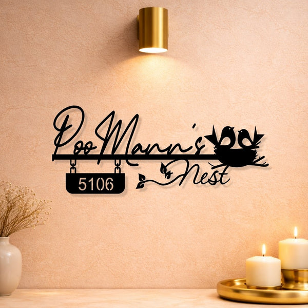 Personalised MS 4mm Nest House Nameplate
