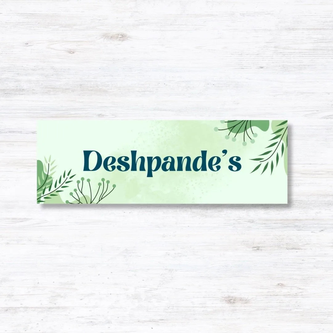 Floral Printed Nameplate 3.0