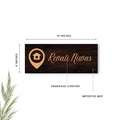 Revati Niwas Dark Brown Wooden Engraved Name Plate - Customized Nameplates for Home Online