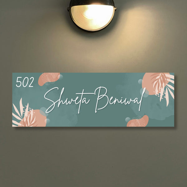 Floral Printed Nameplate 2.0