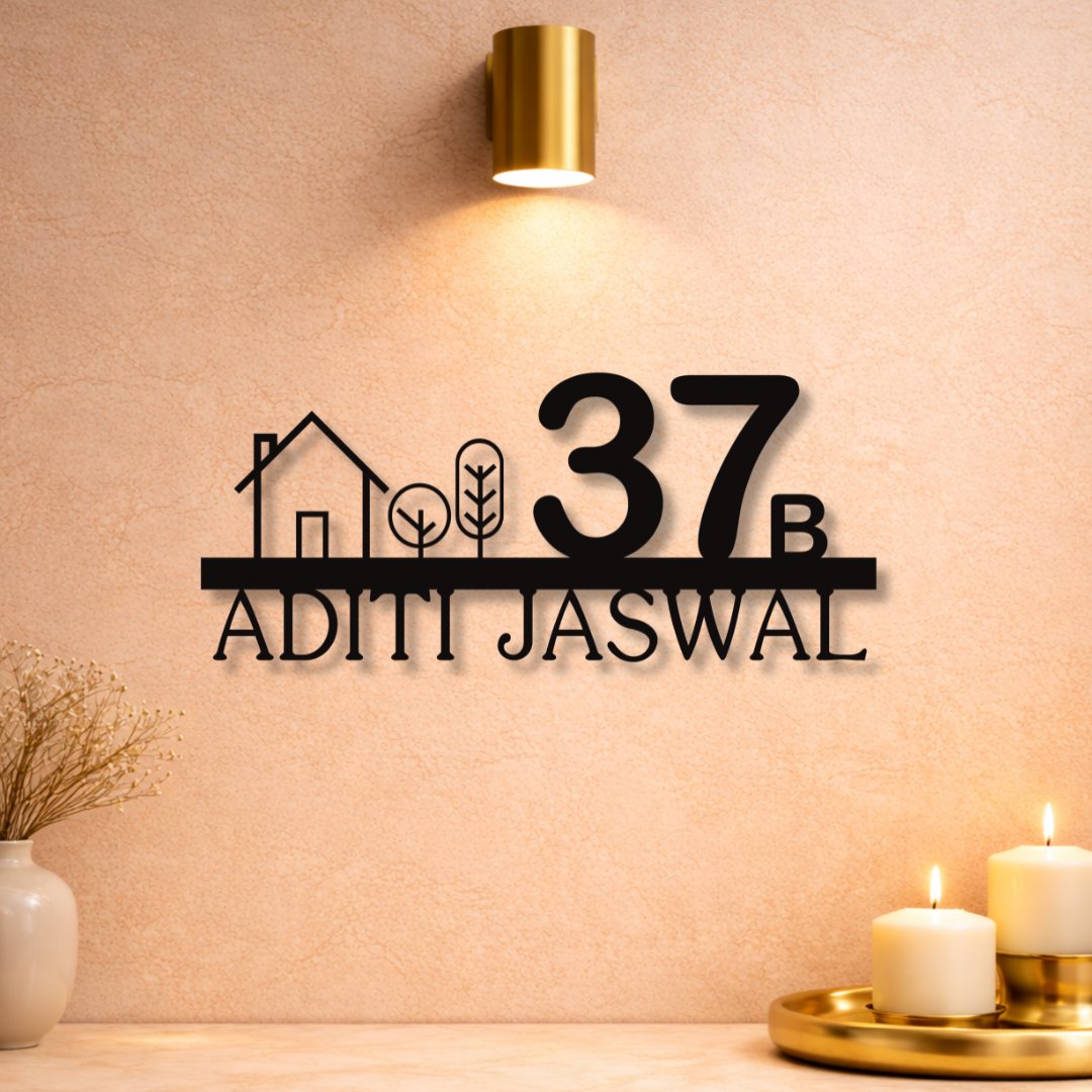 Minimilist & Appealing MS House Name Plate