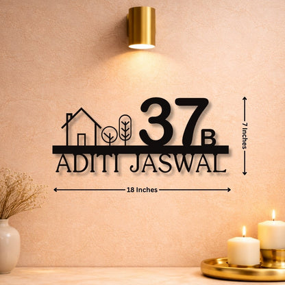 Minimilist & Appealing MS House Name Plate