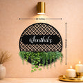 Rose Gold MS Round Planter Name Plate