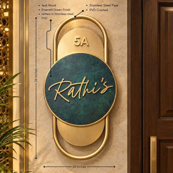 Royale Halo - Premium Stainless Steel Name Plate
