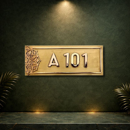 Royal Mandala Design SS Number Plate