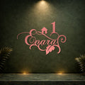 Rose Gold Leaf Cutout MS Name Plate