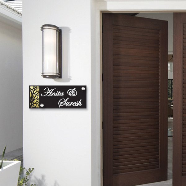 Acrylic Lasercut Name Plate - Name Plate Design for Home