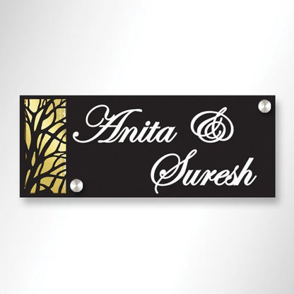 Acrylic Lasercut Name Plate - Name Plate Design for Home
