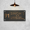 Gunmetal Grey Family Nameplate