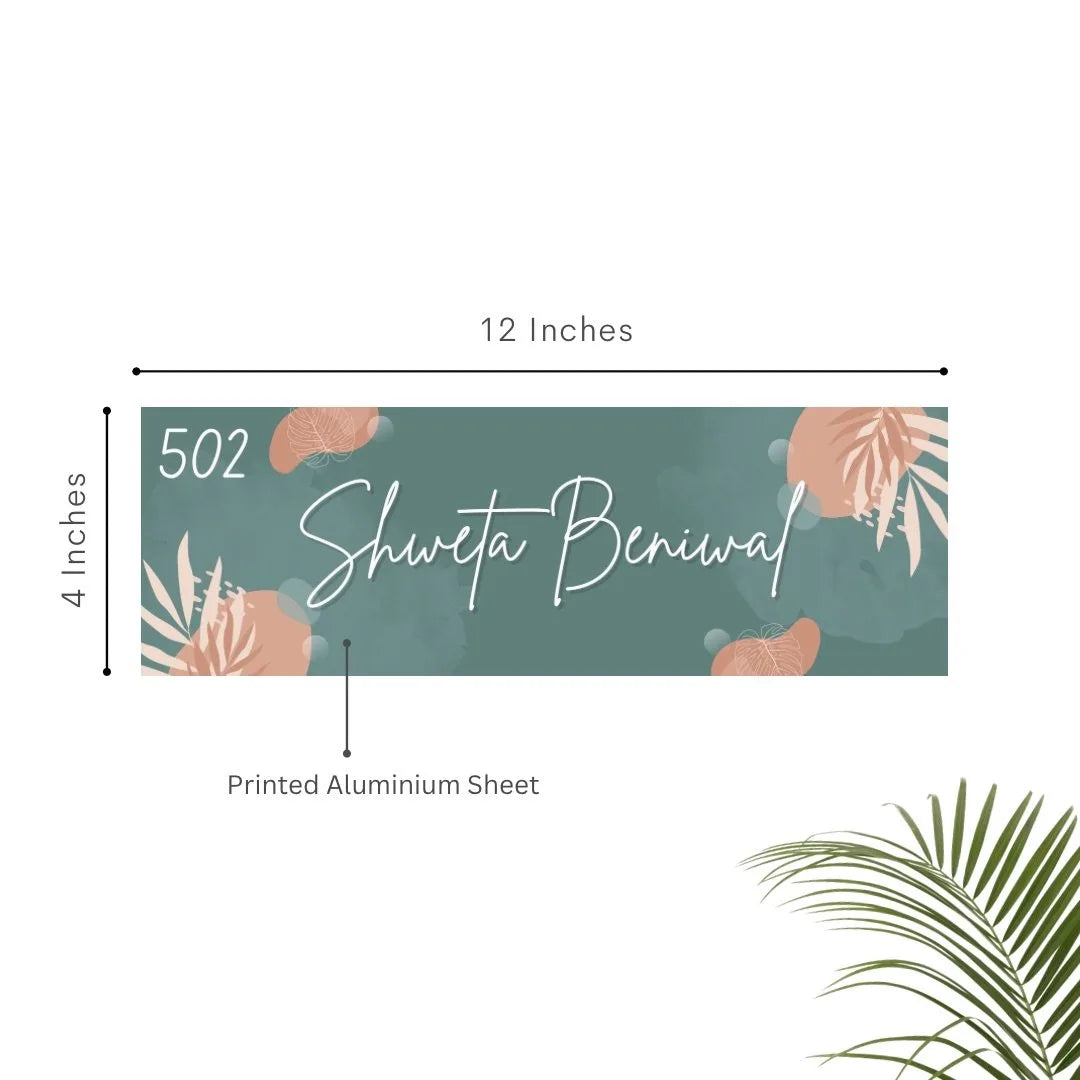 Floral Printed Nameplate 2.0