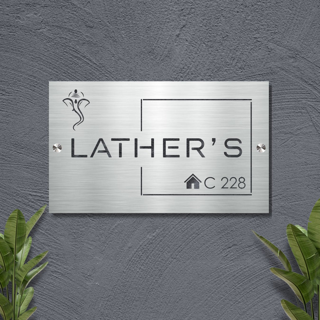 304 Stainless Steel Cutout Name Plate