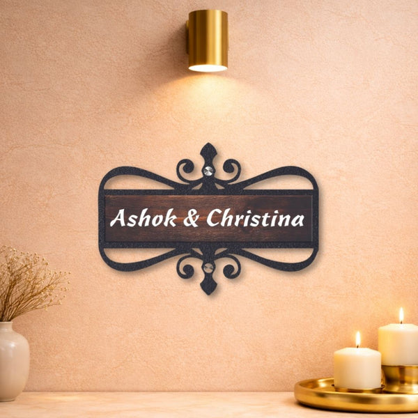 Stylish & Durable Black Textured MS Name Plate