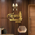 Krishna MS Gold Cutout Name Plate
