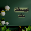 Elegant Black Swirl Led Name Plate
