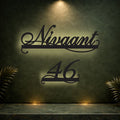 Elegant Black Swirl Led Name Plate