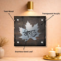 Autumn Leaf Wooden Name plate