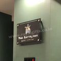 Black Matte with Silver Mirror SS - Customized Nameplates Online