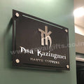 Black Matte with Silver Mirror SS - Customized Nameplates Online