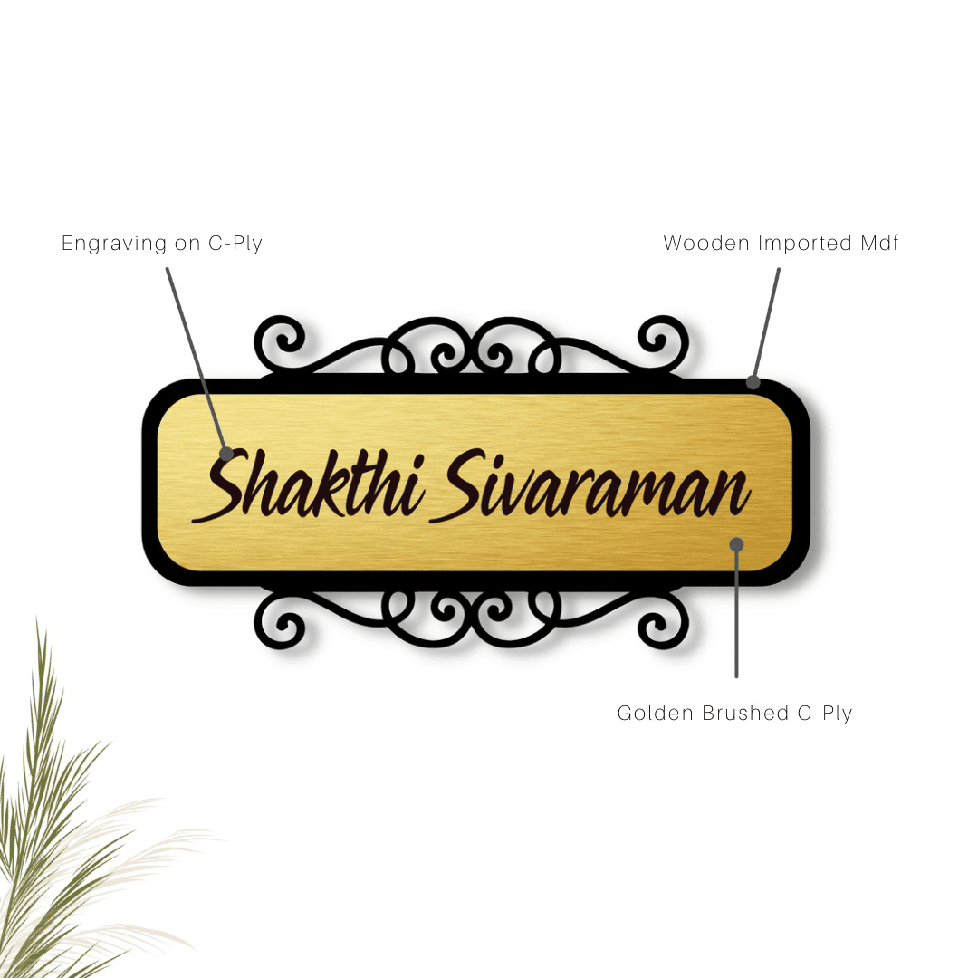 Classic Engraved Designer Nameplate