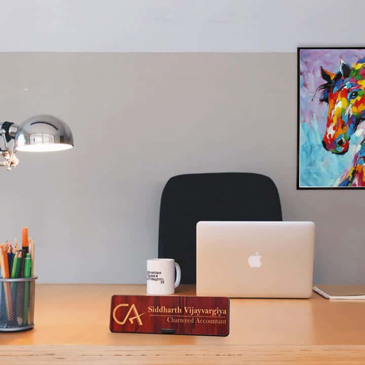 CA Desk Name Plate - Corporate Office Name Plates