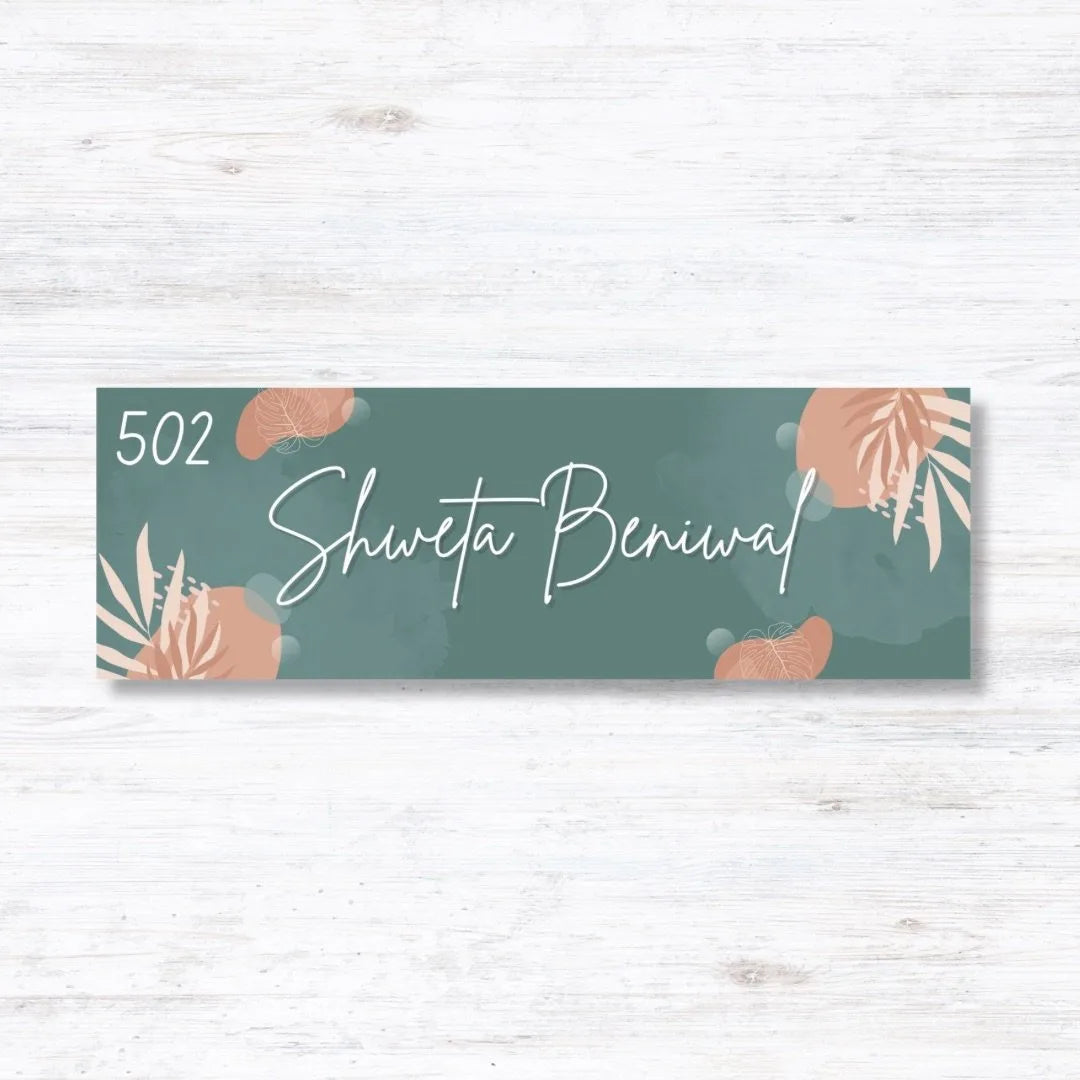 Floral Printed Nameplate 2.0