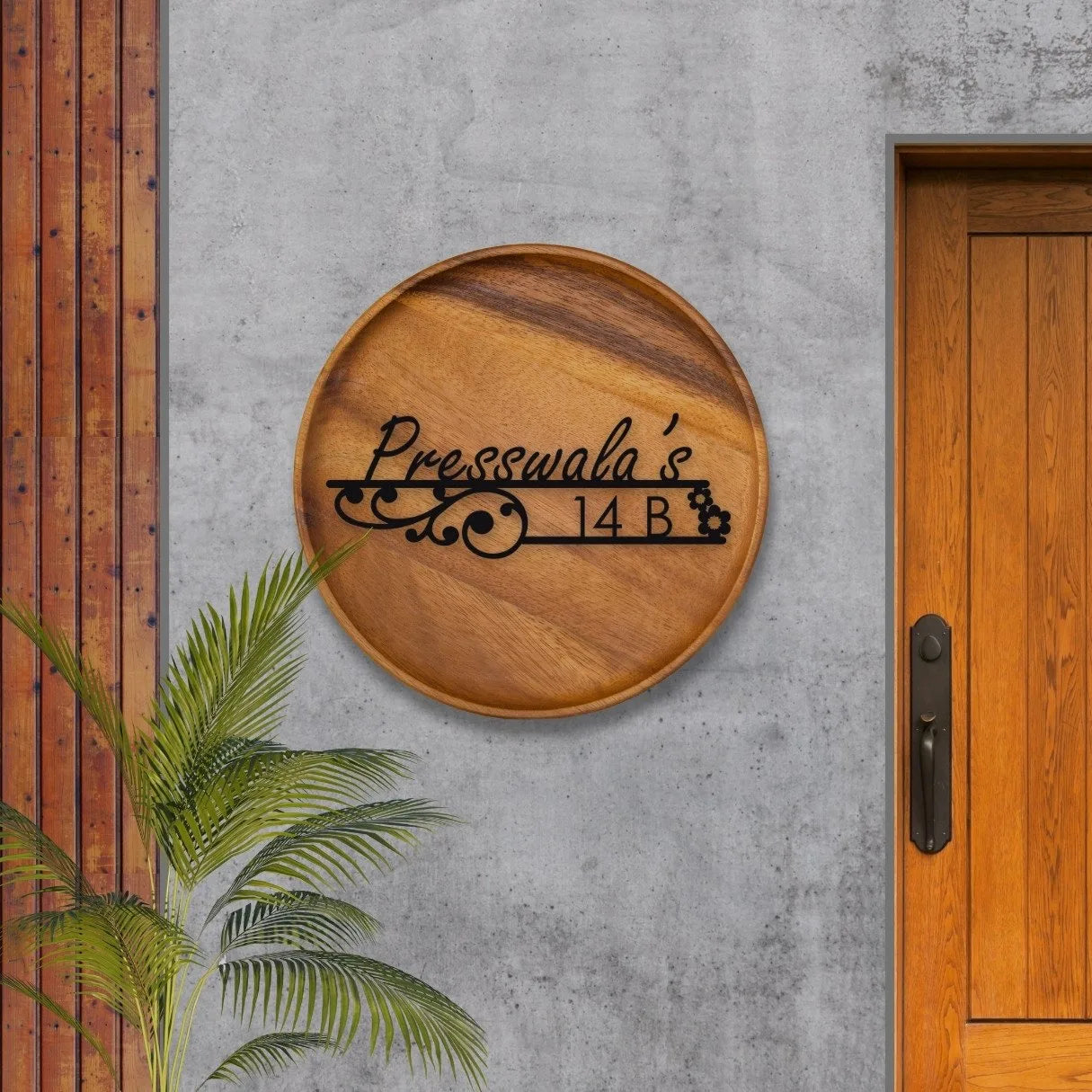 MS Floral Cutout Name Plate