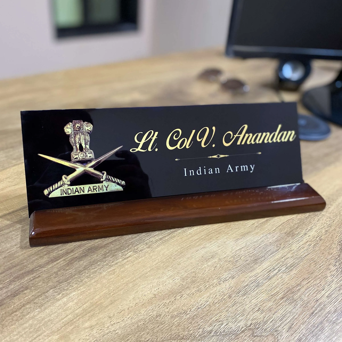 Printed Desk Name Plate - Corporate Office Nameplates