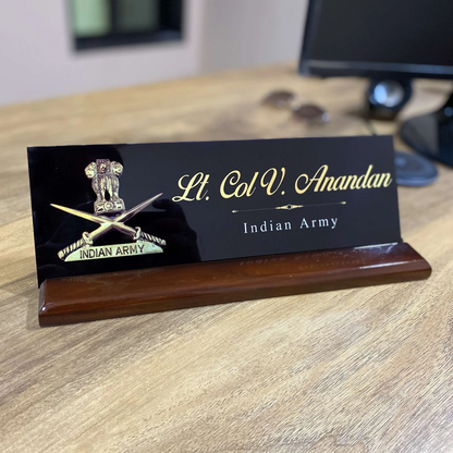 Printed Desk Name Plate - Corporate Office Nameplates