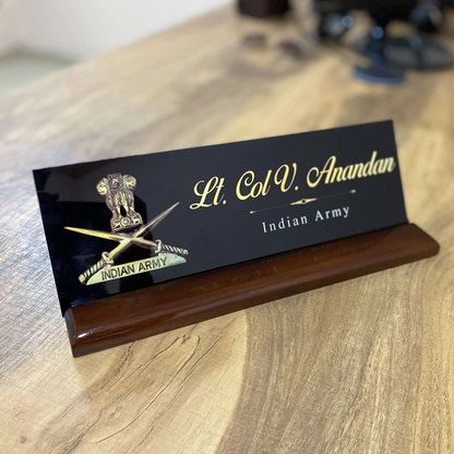 Printed Desk Name Plate - Corporate Office Nameplates
