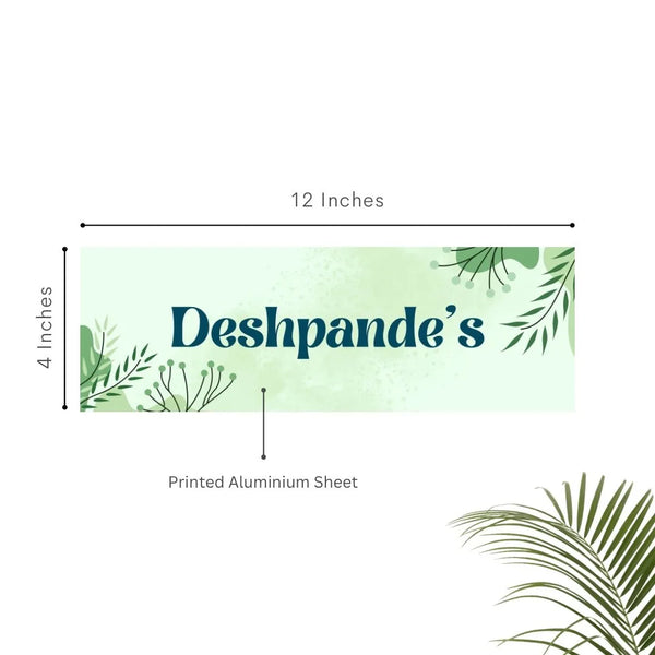 Floral Printed Nameplate 3.0