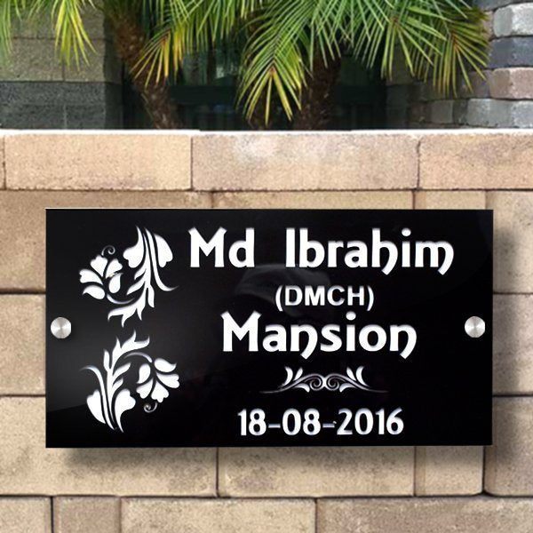 Name Plate - Acrylic LED - Name Plate Design for Home