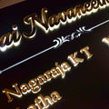 Simple & Elegant Name Plate - Metal LED - Home Name Plate Design