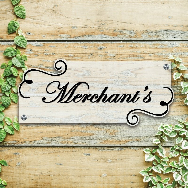 Elegant Name Plate - Frosted Acrylic - Home Name Plate Design