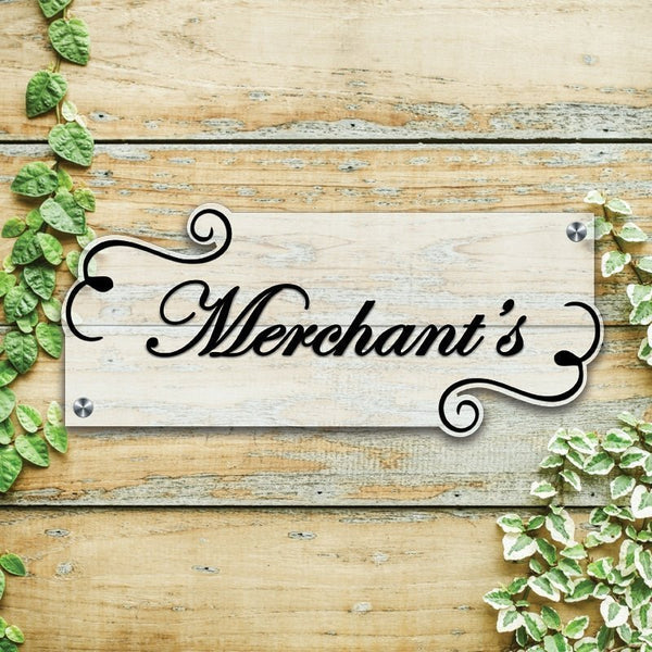 Elegant Name Plate - Frosted Acrylic - Home Name Plate Design