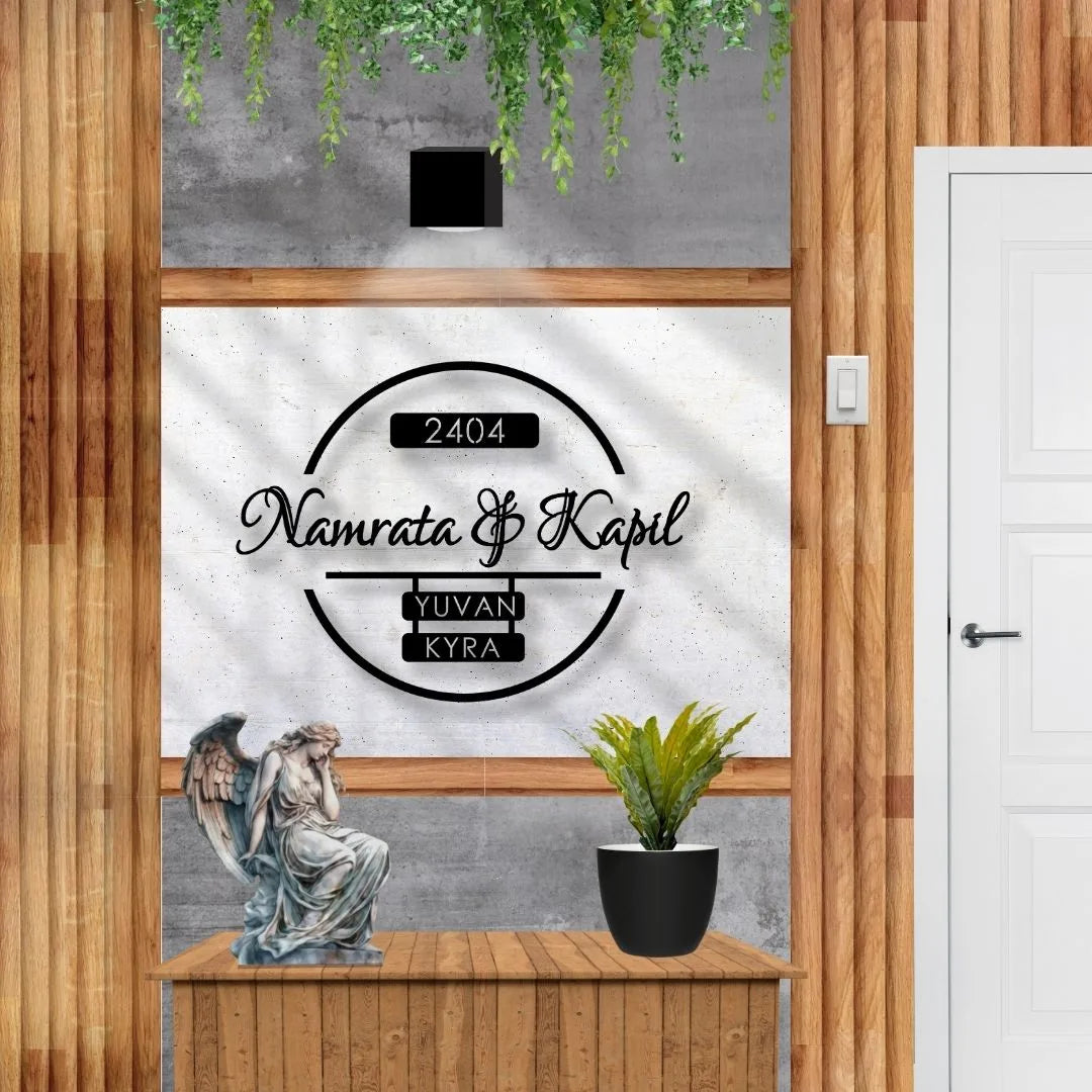 Modern MS Family Name Plate