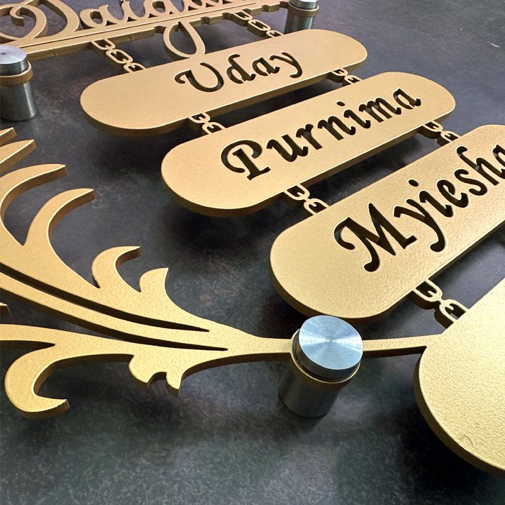 Personalised Morpankh Family MS Name Plate