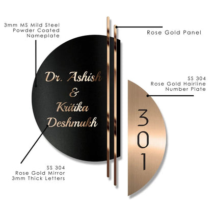 Imperial & Majestic Rose Gold Name Plate