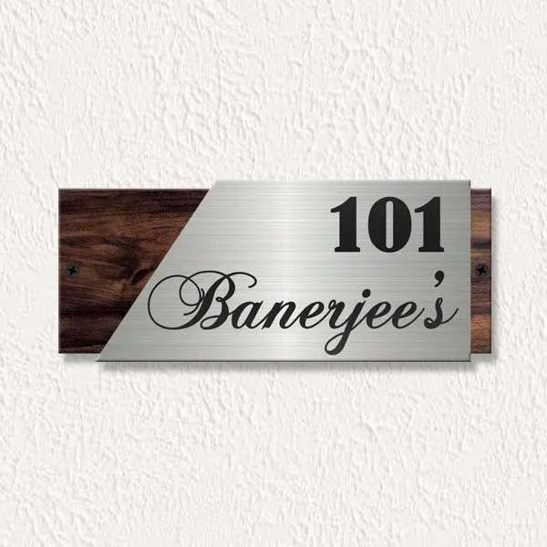 Classic Engraved Name Plate - Name Plate Design for Home