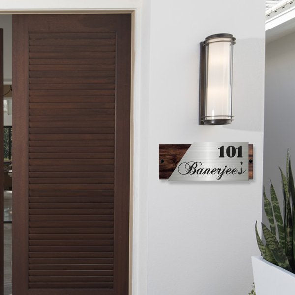 Name Plate - Modern Frosted Acrylic - Name Plate Design for Home