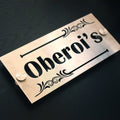 Stainless Steel 304 Lasercut Name Plate - Customized Nameplates for Home Online