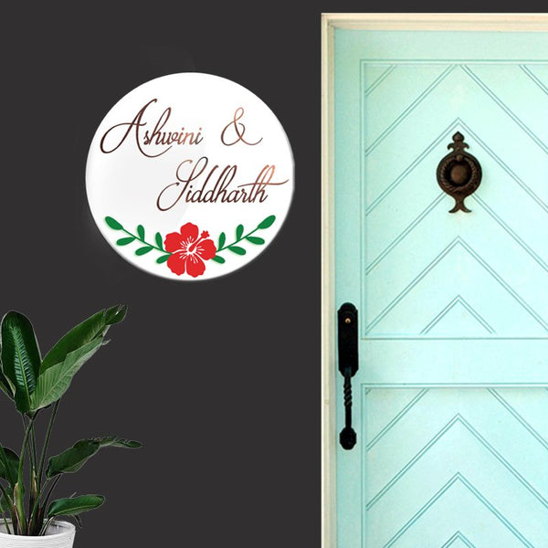 Magnificient Floral Acrylic Name Plate