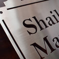 Retro Design Name Plate - Stainless Steel - Name Plate Design for Home